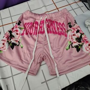 Pink Rose Bud Women's Shorts